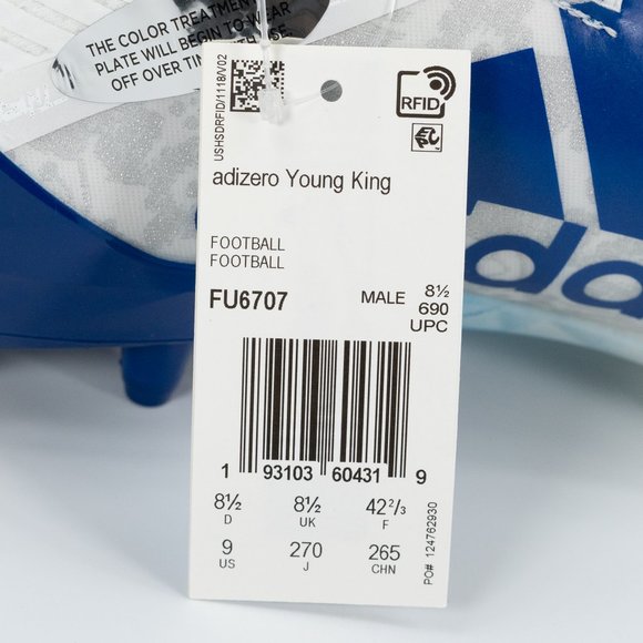 Adidas Adizero New Reign \'Floral - Blue\' FU6707 Football Cleats size 9 - 13 main image 5